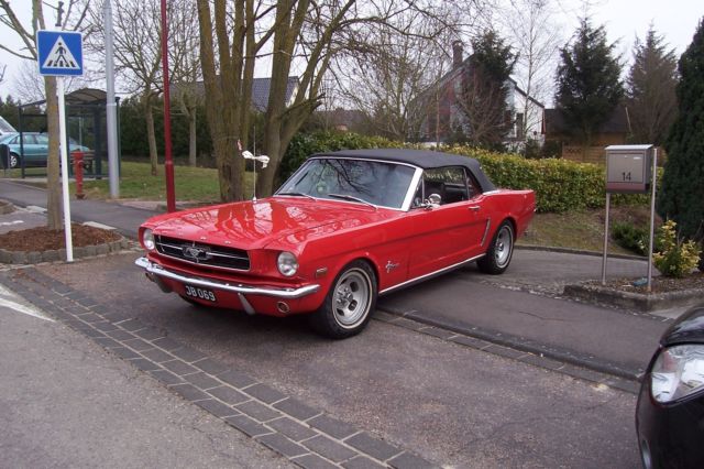1965 rangoon Red Ford Mustang Convertible