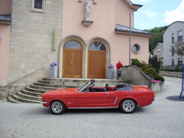 1965 rangoon Red Ford Mustang Convertible