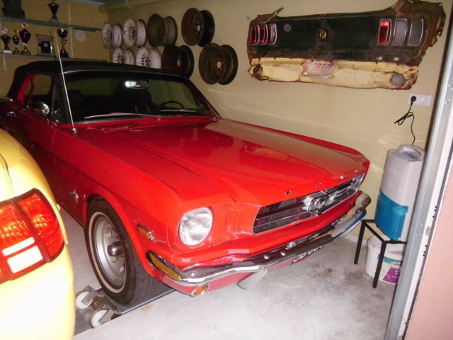 1965 rangoon Red Ford Mustang Convertible