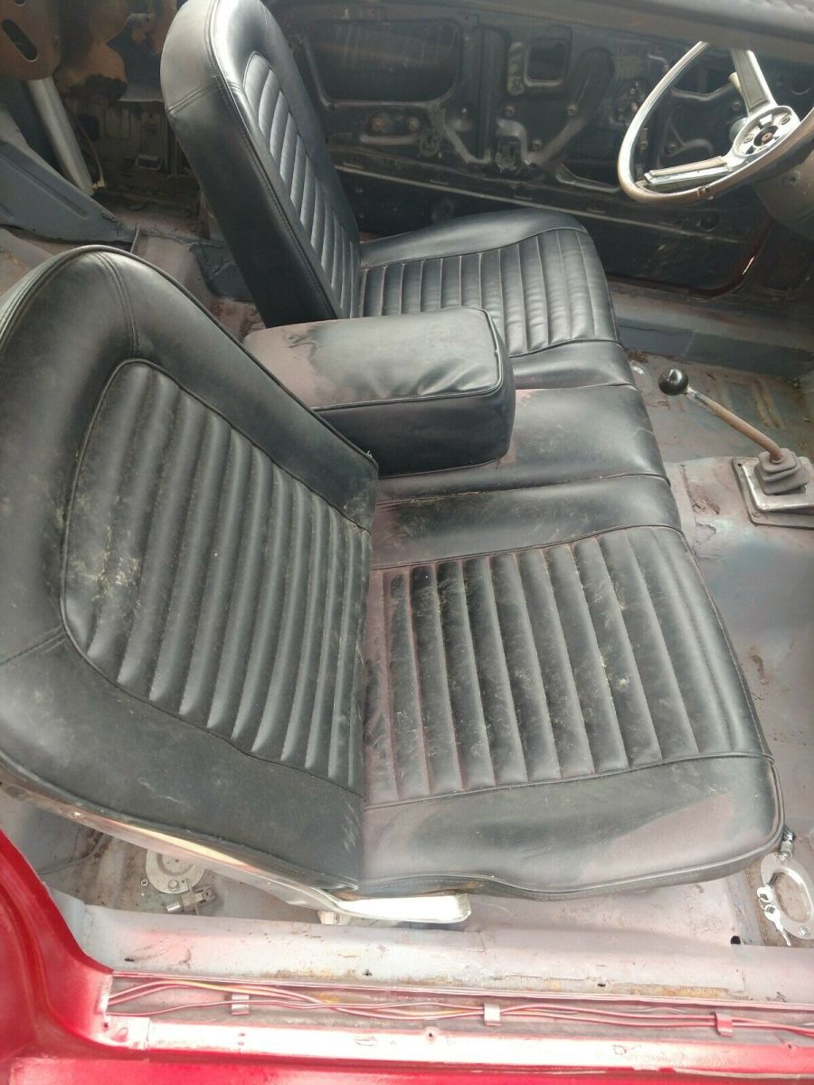 1965 Burgundy Ford Mustang Convertible