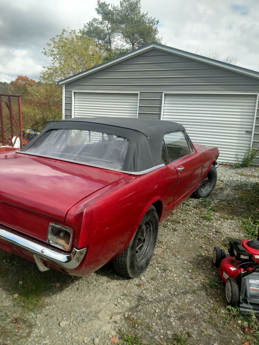 1965 Burgundy Ford Mustang Convertible