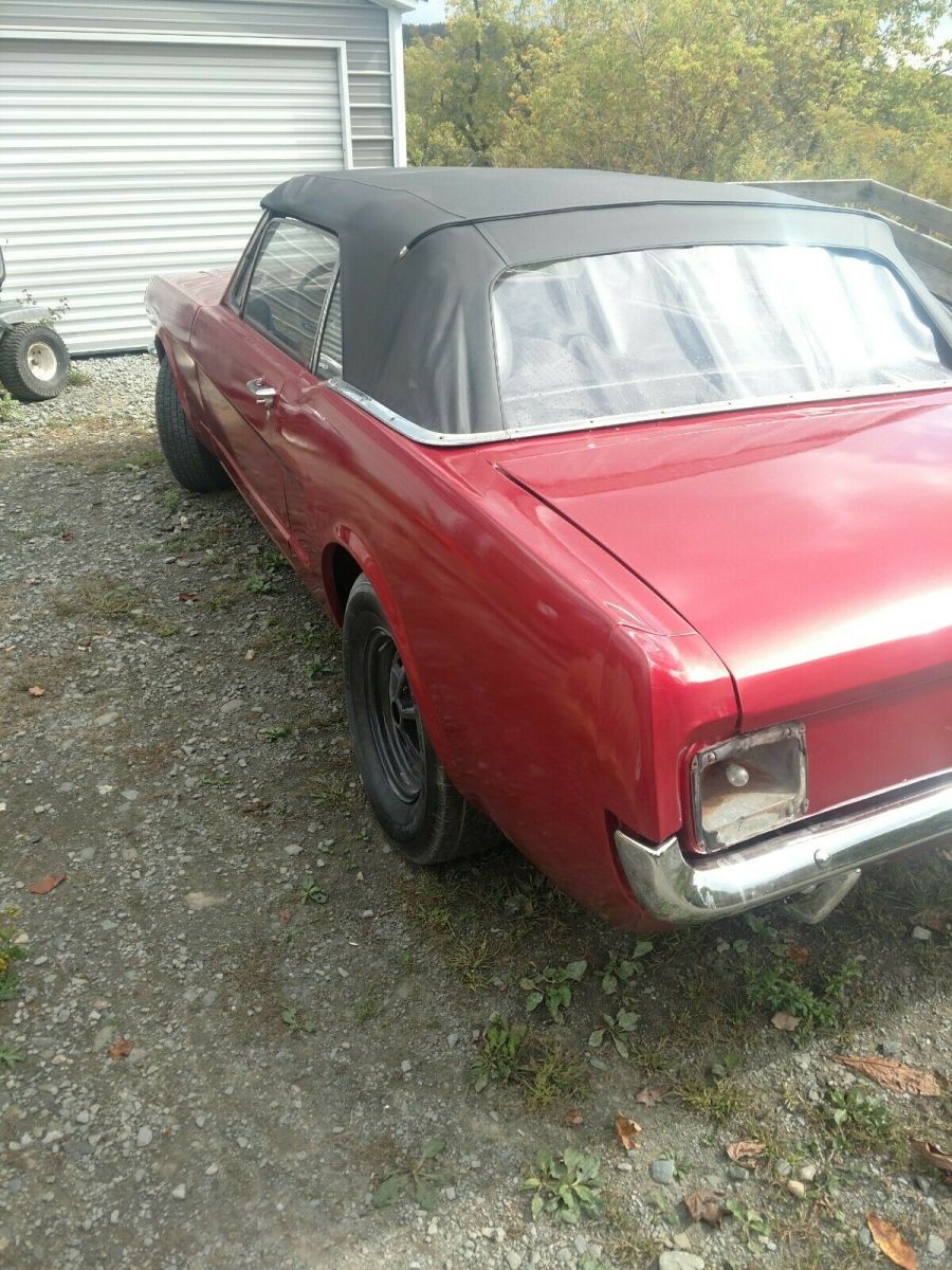 1965 Burgundy Ford Mustang Convertible