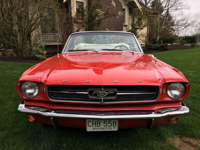 1965 Red Ford Mustang Convertible