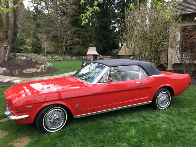 1965 Red Ford Mustang Convertible