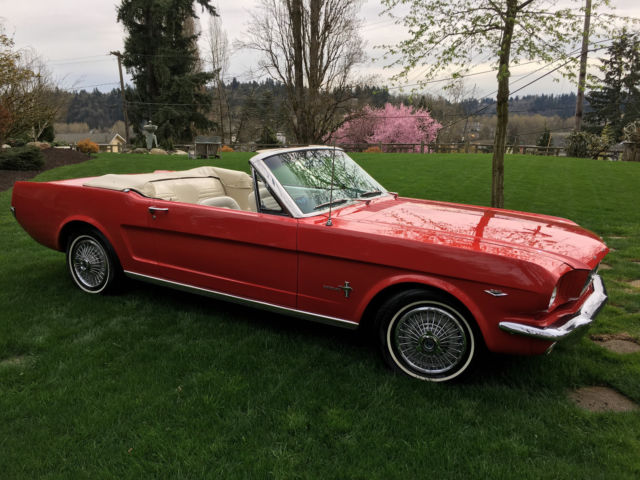 1965 Red Ford Mustang Convertible
