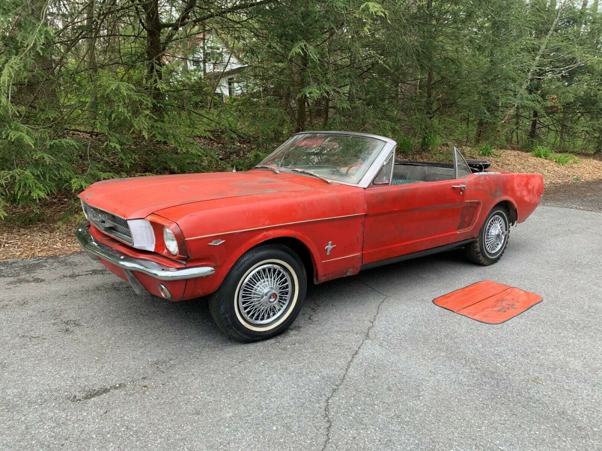 1965 Red Ford Mustang Convertible