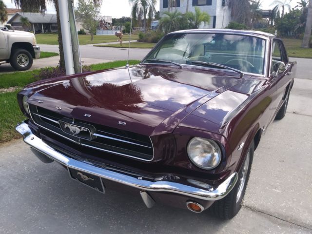 1965 Burgundy Ford Mustang Coupe