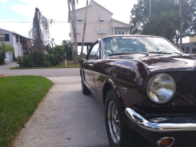 1965 Burgundy Ford Mustang Coupe