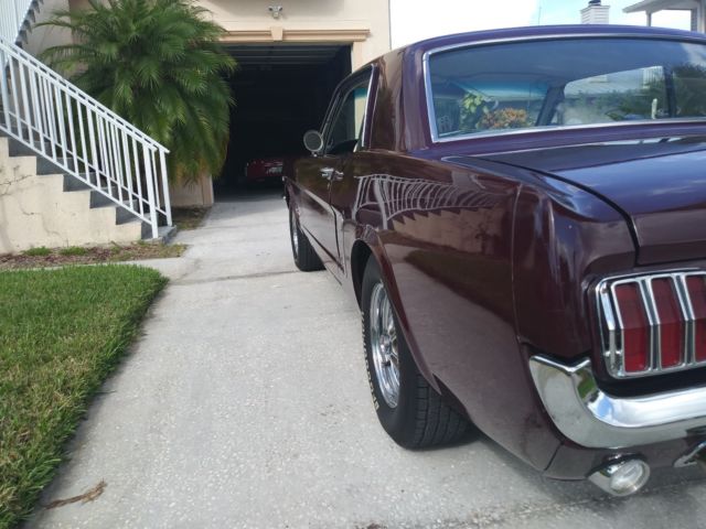 1965 Burgundy Ford Mustang Coupe