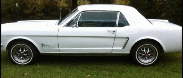 1965 White Ford Mustang Coupe