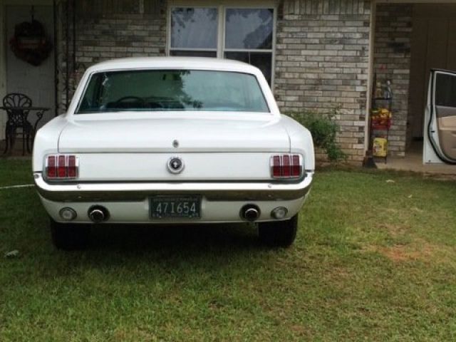 1965 White Ford Mustang Coupe