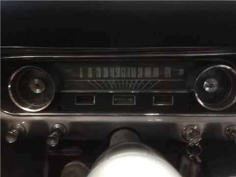 1965 Silver with Blue Stripes Ford Mustang Coupe