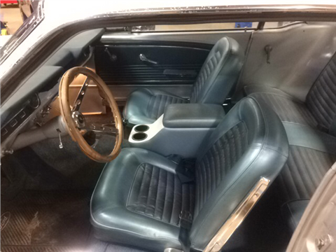 1965 Silver with Blue Stripes Ford Mustang Coupe