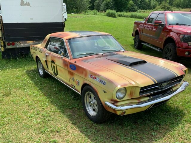 1965 Yellow and Black with painted patina Ford Mustang Coupe