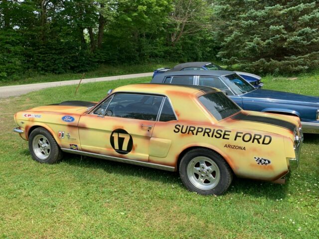 1965 Yellow and Black with painted patina Ford Mustang Coupe
