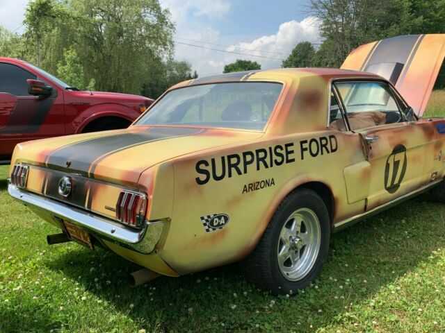 1965 Yellow and Black with painted patina Ford Mustang Coupe