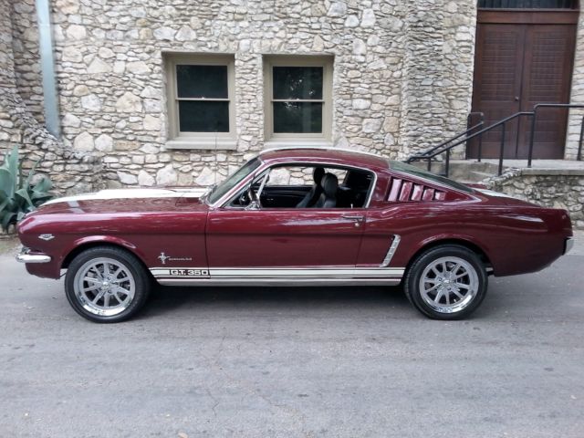 1965 Burgundy Ford Mustang Fastback