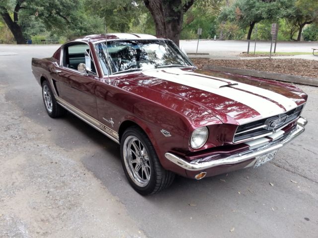 1965 Burgundy Ford Mustang Fastback