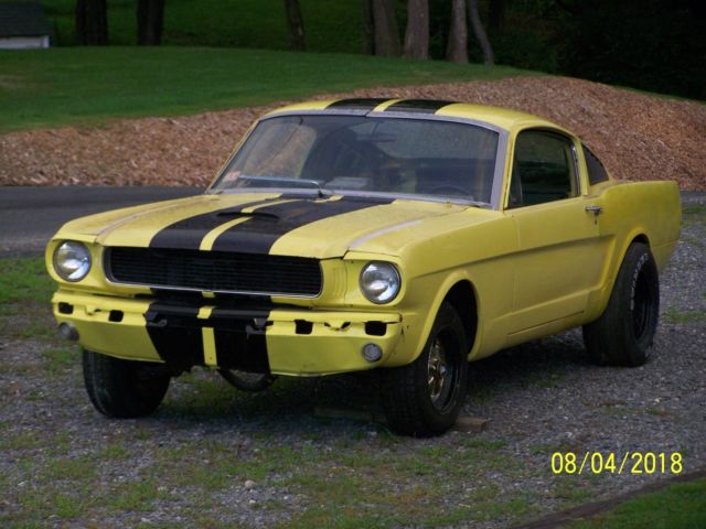 1965 Yellow Ford Mustang Fastback