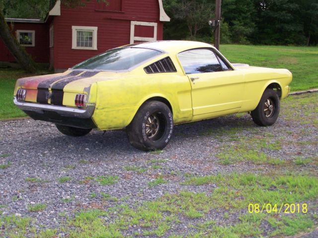 1965 Yellow Ford Mustang Fastback