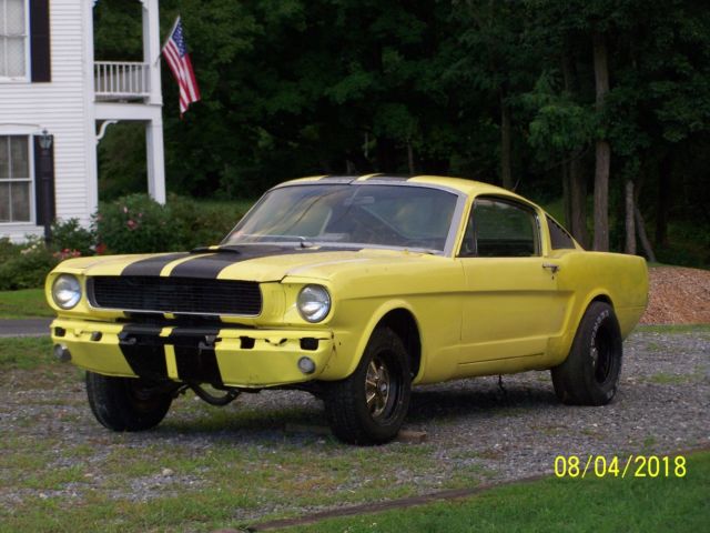 1965 Yellow Ford Mustang Fastback