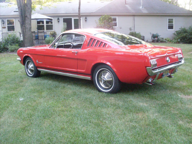 1965 Red Ford Mustang