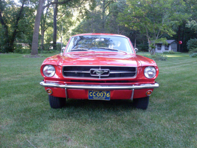 1965 Red Ford Mustang