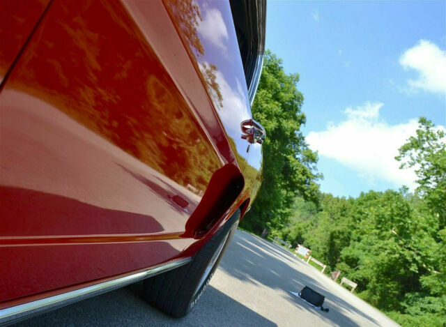 1965 bright red Ford Mustang
