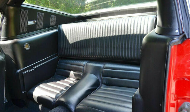 1965 bright red Ford Mustang