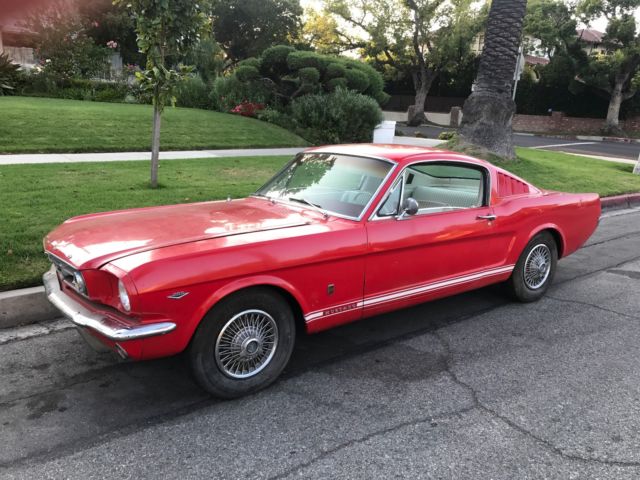 1965 Red Ford Mustang Fastback