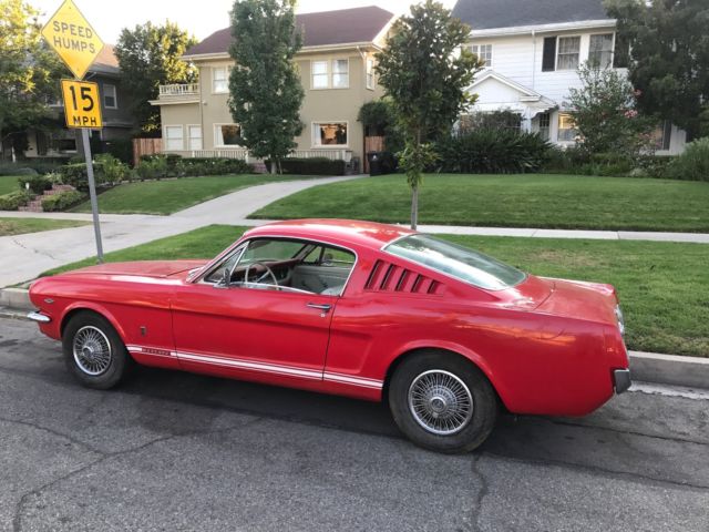 1965 Red Ford Mustang Fastback