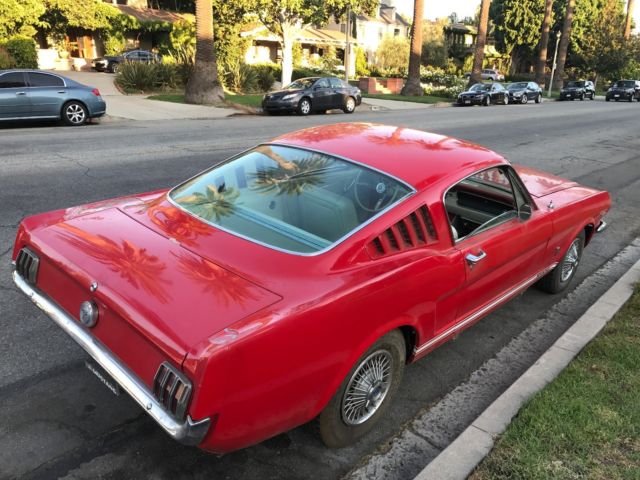 1965 Red Ford Mustang Fastback