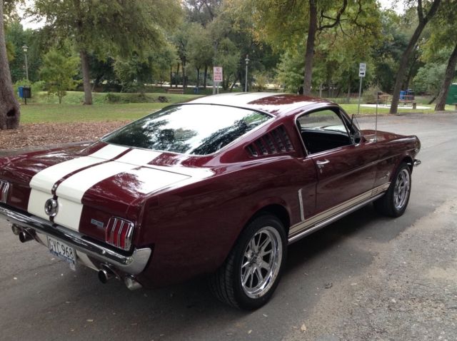 1965 Burgundy Ford Mustang Fastback
