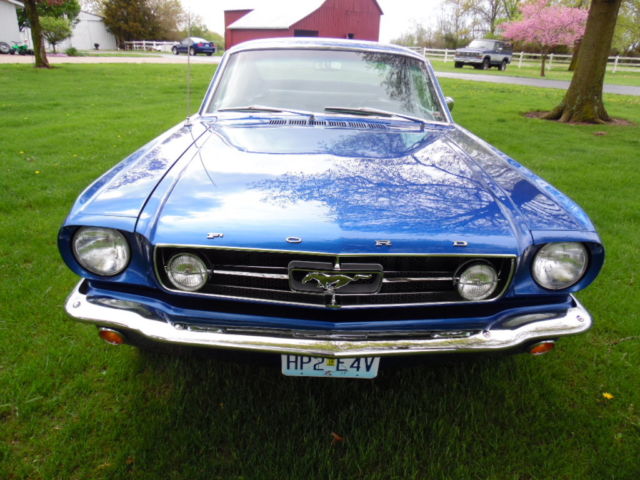 1965 Blue Ford Mustang Fastback