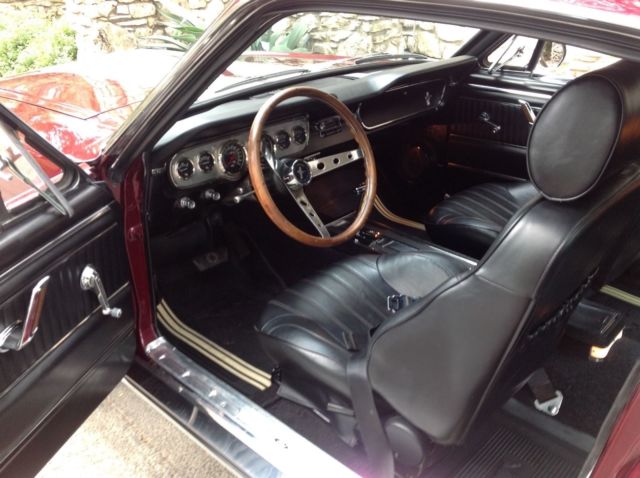 1965 Burgundy Ford Mustang Fastback