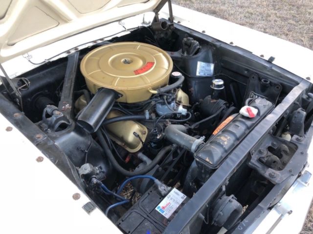 1965 White Ford Mustang