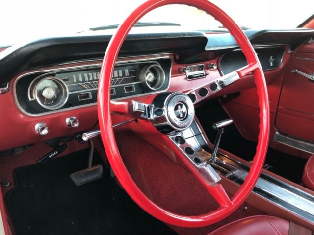 1965 White Ford Mustang