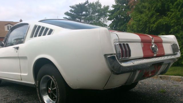 1965 White Ford Mustang