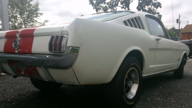 1965 White Ford Mustang