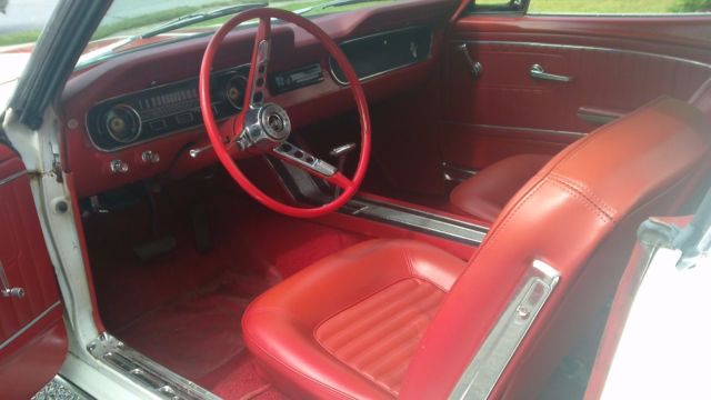 1965 White Ford Mustang