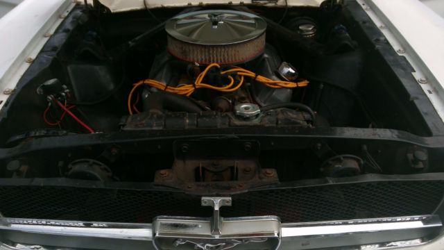 1965 White Ford Mustang