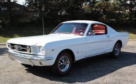 1965 White Ford Mustang Fastback