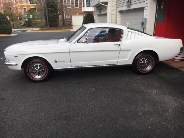 1965 White Ford Mustang Fastback