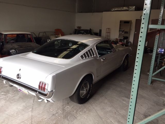 1965 White Ford Mustang Fastback
