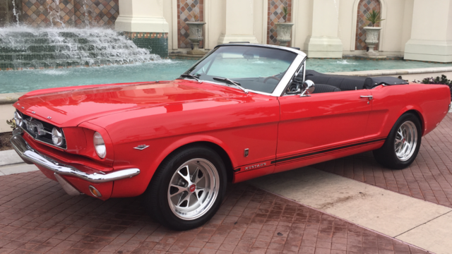 1965 Custom Red /Orange Ford Mustang Convertible