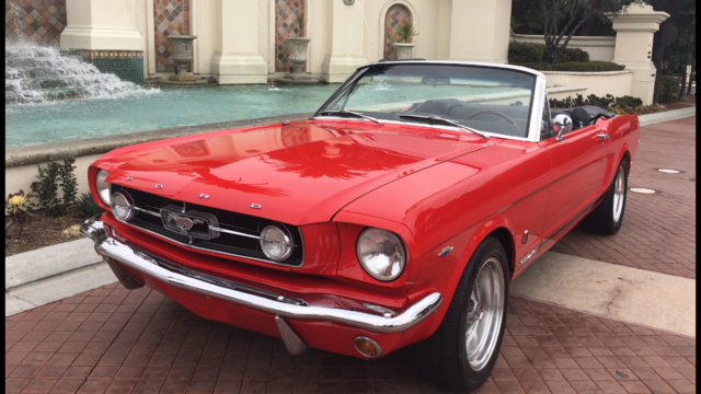 1965 Custom Red /Orange Ford Mustang Convertible