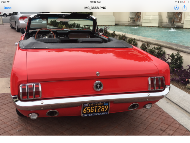 1965 Custom Red /Orange Ford Mustang Convertible