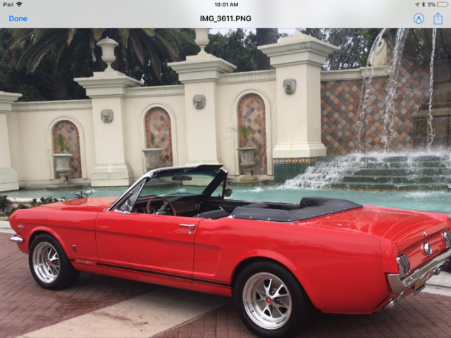 1965 Custom Red /Orange Ford Mustang Convertible