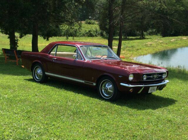 1965 Burgundy Ford Mustang Coupe