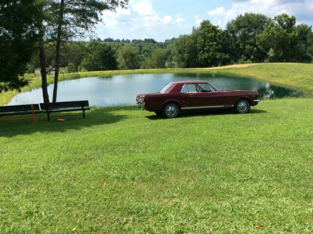 1965 Burgundy Ford Mustang Coupe